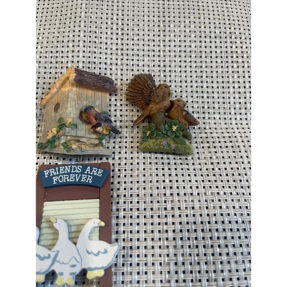 Lot of 5 Vintage Refrigerator Bird Magnets